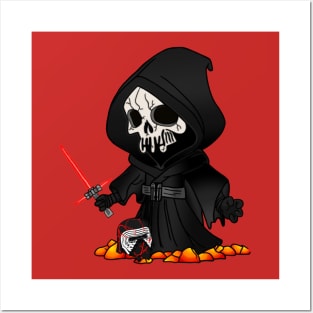 Kylo ren skull cartoon Posters and Art